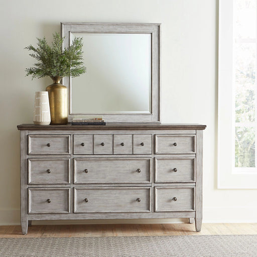 Heartland King California Panel Bed, Dresser & Mirror, Chest image