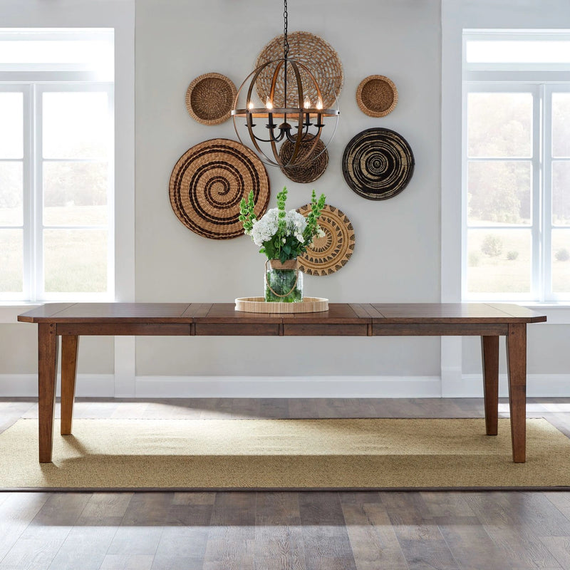 Hearthstone Rectangular Leg Table in Rustic Oak Finish image