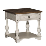 Morgan Creek End Table in Antique White image