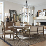 Americana Farmhouse Optional 6 Piece Trestle Table Set image