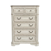 Magnolia Manor King California Upholstered Sleigh Bed, Dresser & Mirror, Chest, Night Stand image