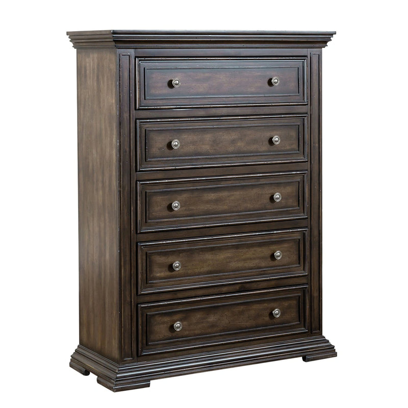 Big Valley Panel Bed, Dresser & Mirror, Chest image