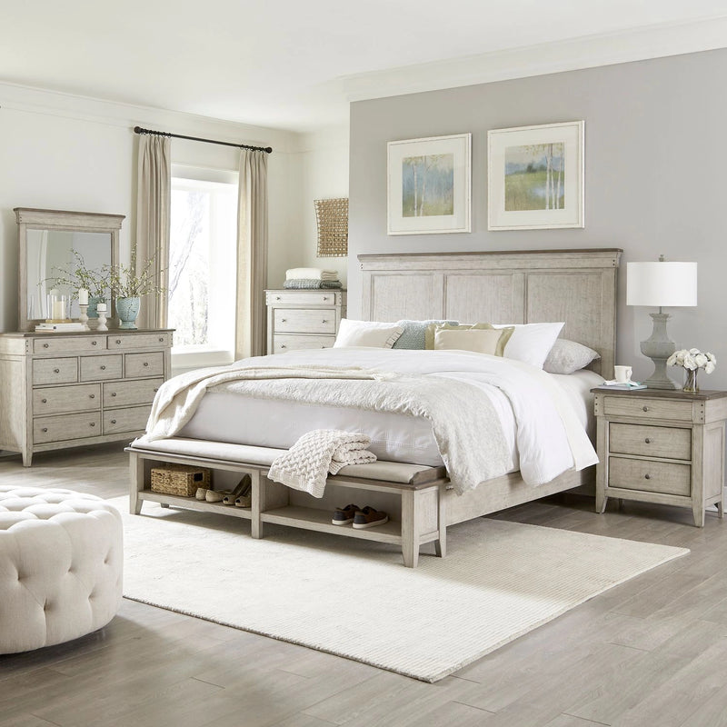 Ivy Hollow King Storage Bed, Dresser & Mirror, Chest, Night Stand image