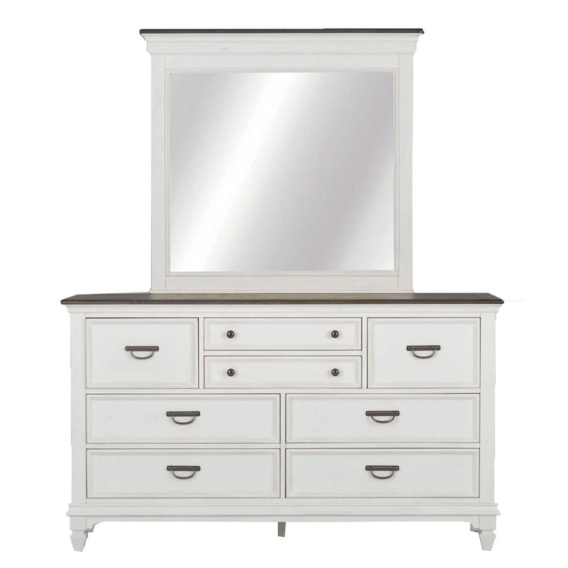 Allyson Park King California Panel Bed, Dresser & Mirror image