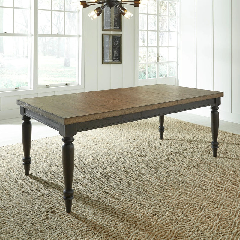 Harvest Home Rectangular Leg Dining Table in Chalkboard image