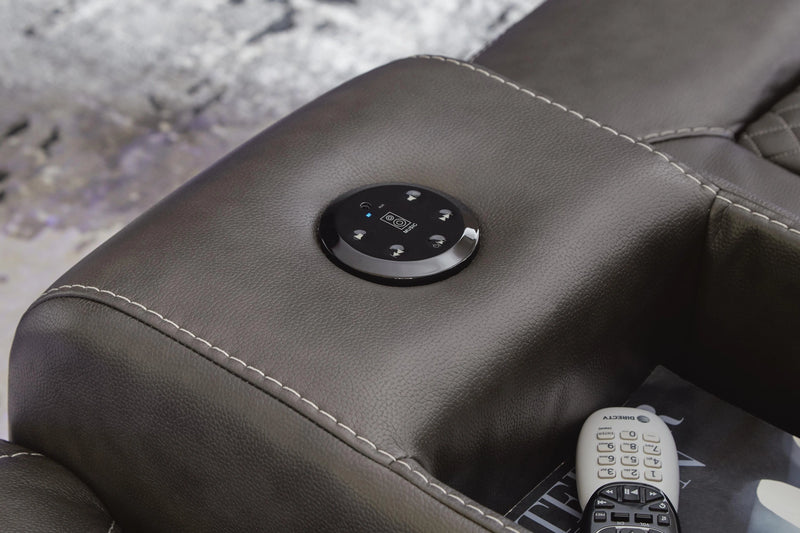 Fyne-Dyme Power Reclining Loveseat with Console