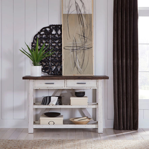 Farmhouse Server in White/Oak image
