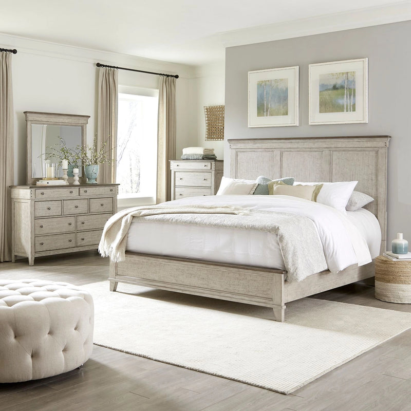 Ivy Hollow King California Panel Bed, Dresser & Mirror, Chest image