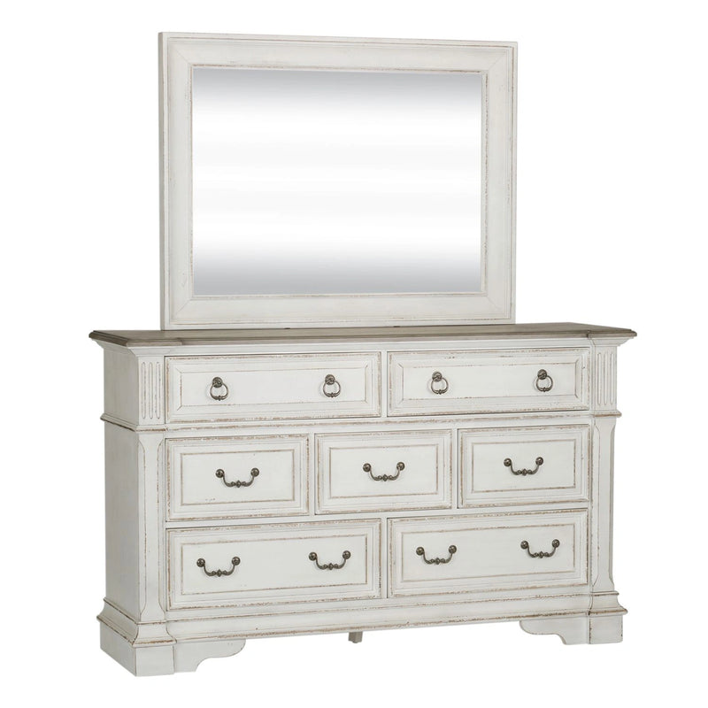 Abbey Park Panel Bed, Dresser & Mirror image