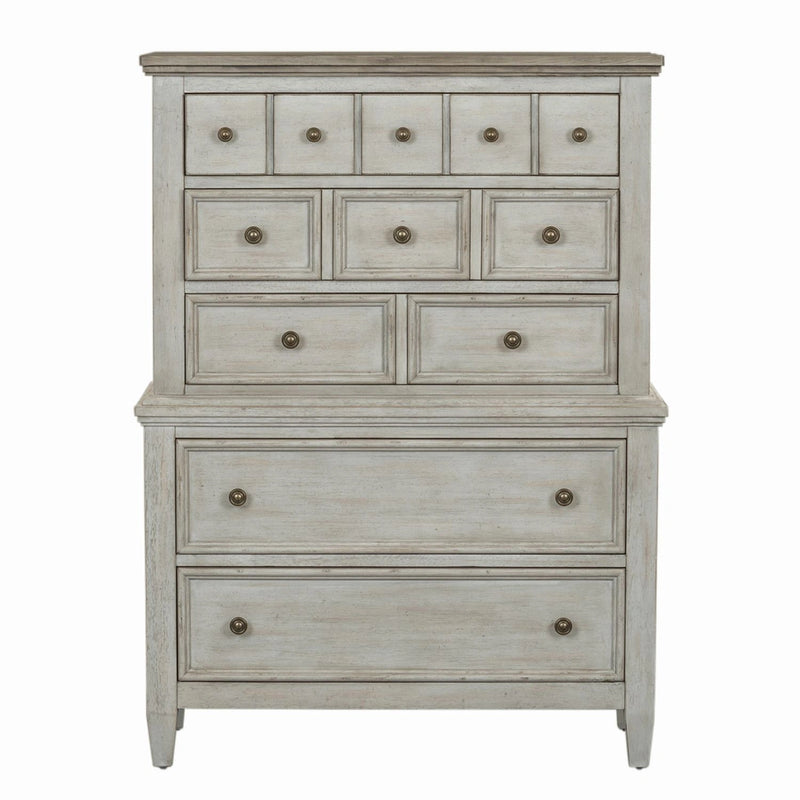 Heartland King Opt California Panel Bed, Dresser & Mirror, Chest image