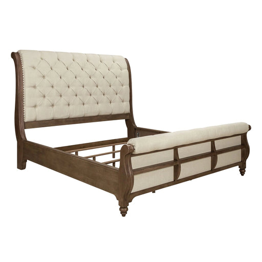 Americana Farmhouse King California Sleigh Bed, Dresser & Mirror, Night Stand image