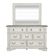 Abbey Park King California Panel Bed, Dresser & Mirror, Chest image