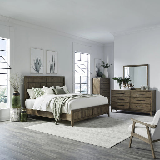 Shaker Lakes King California Panel Bed, Dresser & Mirror, Chest image
