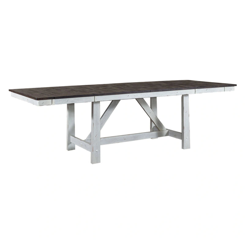 Farmhouse Trestle Table in White image